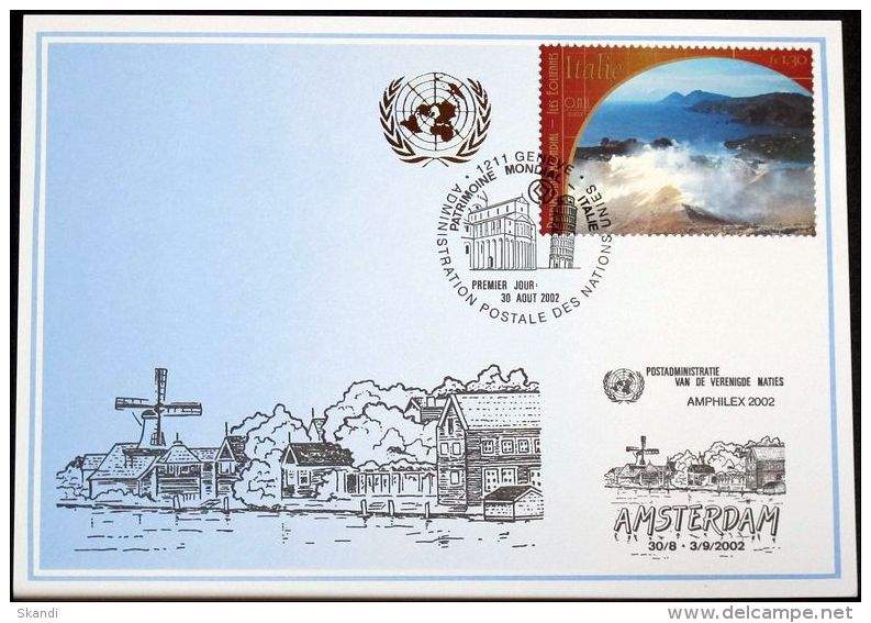 UNO GENF 2002 Mi-Nr. 333 Blaue Karte - Blue Card - Lettres & Documents
