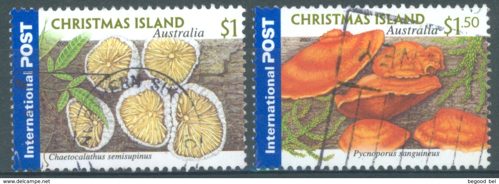 CHRISTMAS - USED/OBLIT..- 2001 - MUSHROOMS - Yv 485-486 - Lot 17374 - Christmas Island