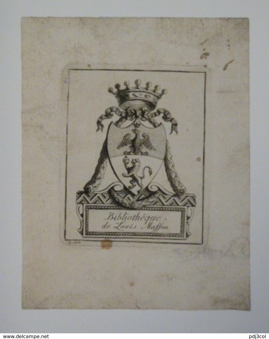 Ex-libris Armorié Français XVIIIème - Louis MASSON - Bookplates