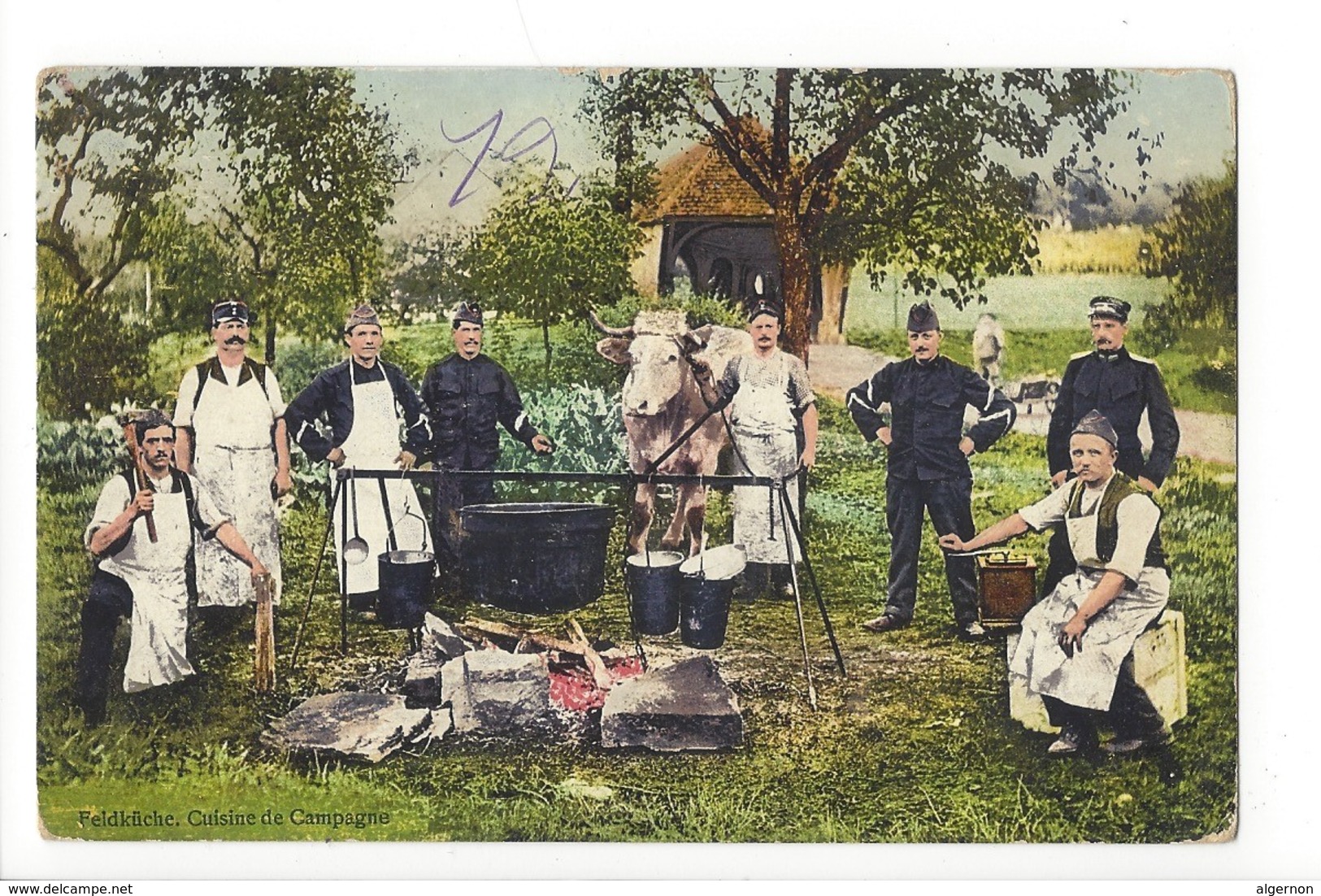 20191 - Feldküche Cuisine De Campagne Vache Et Soldats - Cows