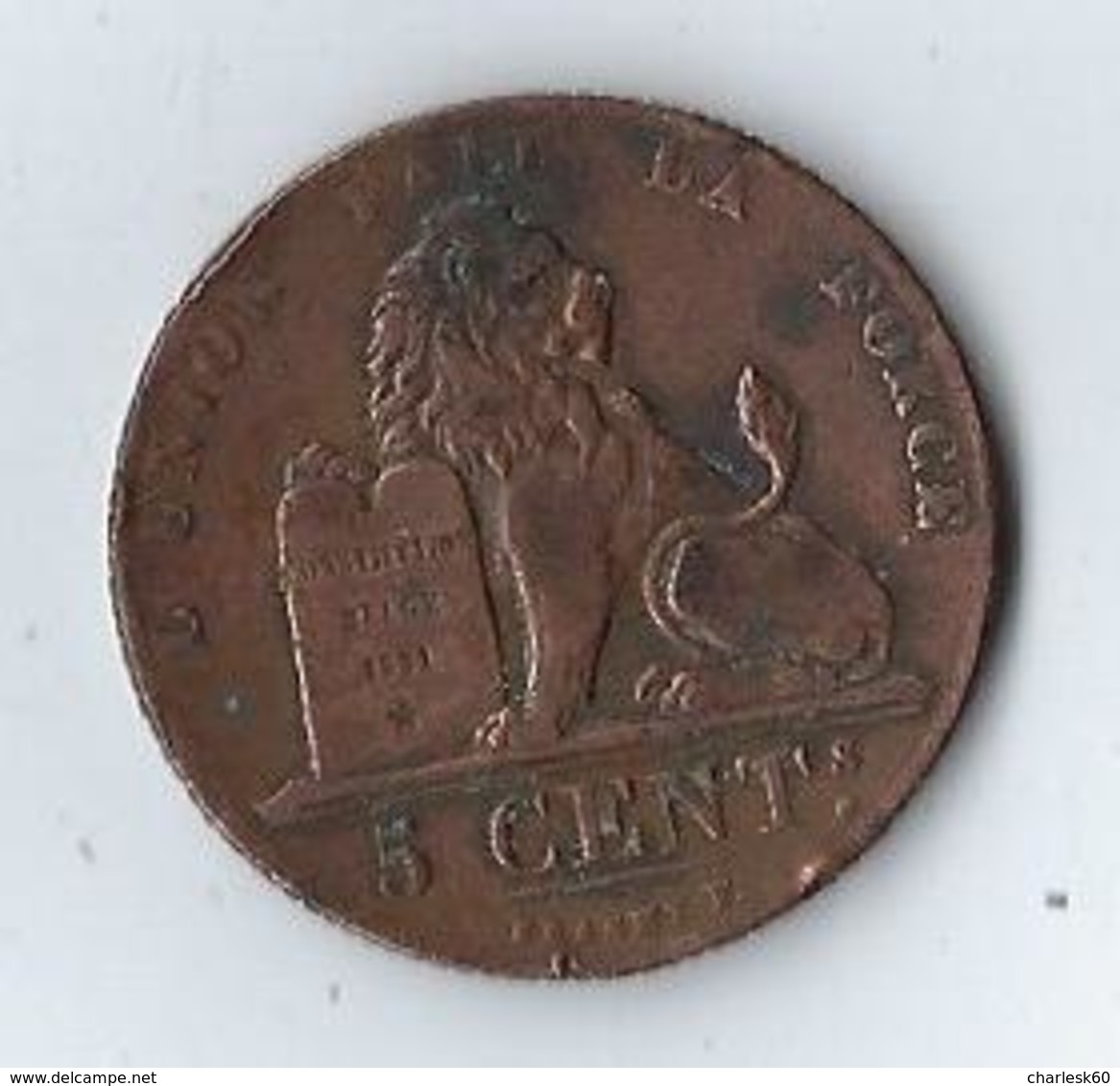 Monnaie Belgique 5 Centimes 1833 - 5 Cents
