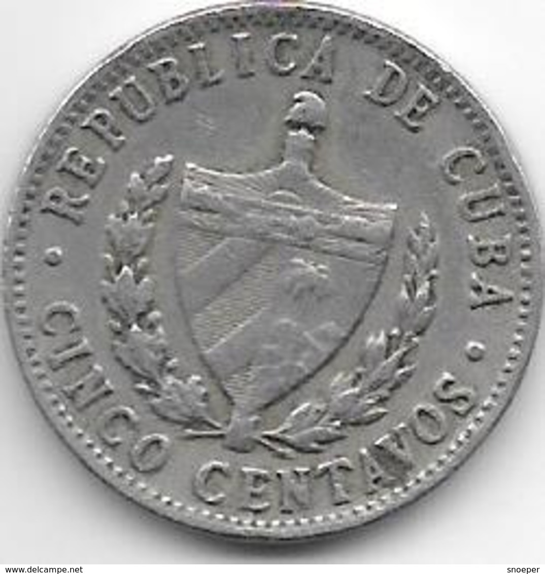 *cuba 5 Centavos 1961  Km 11.3 - Cuba