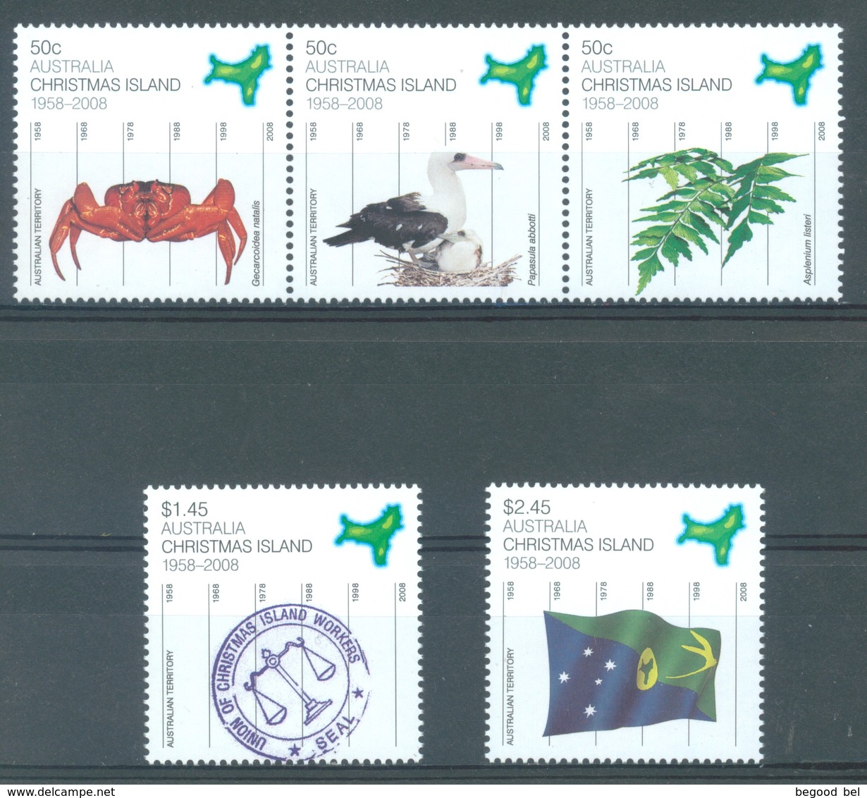 CHRISTMAS - MNH/** - 2008  - Yv 633-637 - Lot 17379 - Christmas Island