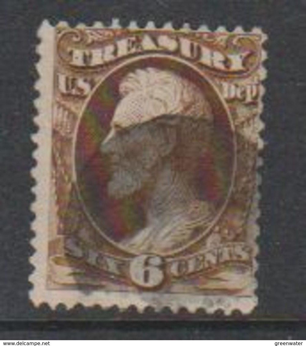USA 1863 Treasury 6C 1v Used (39381) - Gebruikt