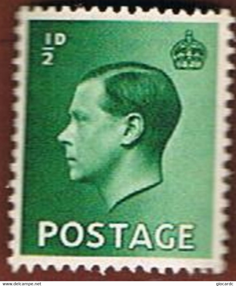 GRAN BRETAGNA (UNITED KINGDOM) - SG 457 -         1936 CURRENT SERIE: EDUARD VIII  - MINT ** - Unused Stamps