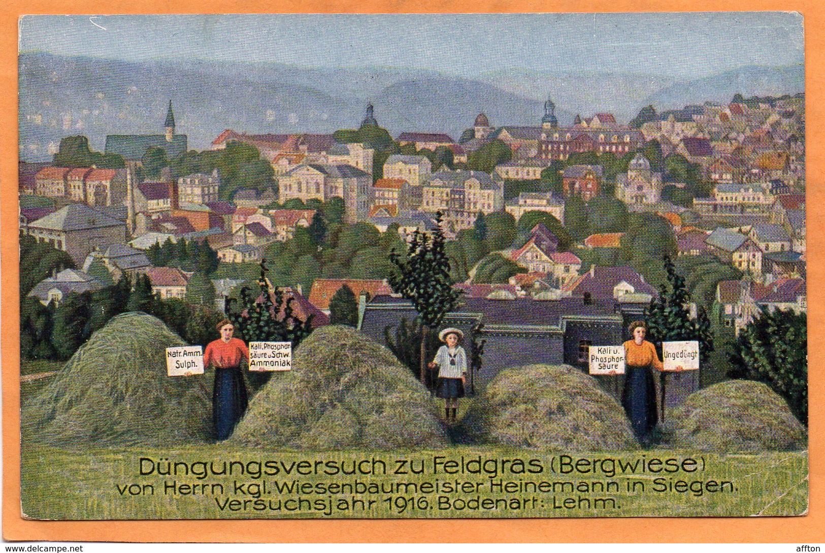 Siegen Advertising 1916 Postcard - Siegen