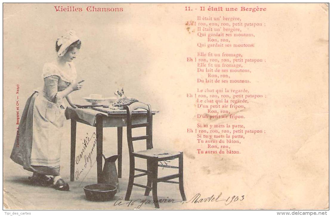 Bergeret - Vieilles Chansons - Il était Une Bergère (chat) - Bergeret