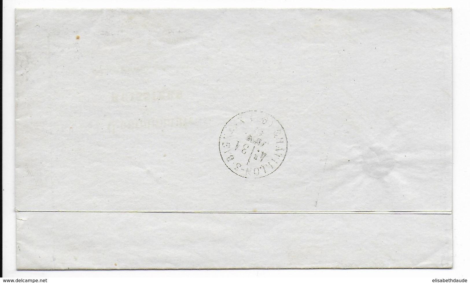 1869 - EMPIRE TETE LAUREE - LETTRE LOCALE De PARIS Avec TAXE De 20 => CHATILLON S-BAGNEUX - 1849-1876: Période Classique