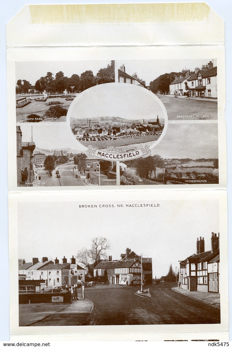 MACCLESFIELD : 6 VIEW LETTER CARD - BROKEN CROSS, PRESTBURY, TYTHERINGTON, GAWSWORTH CHURCH - Other & Unclassified