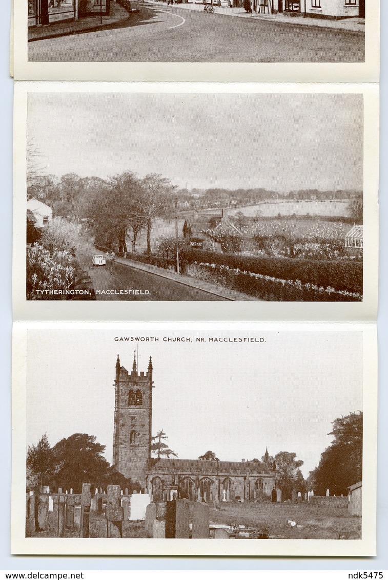 MACCLESFIELD : 6 VIEW LETTER CARD - BROKEN CROSS, PRESTBURY, TYTHERINGTON, GAWSWORTH CHURCH - Other & Unclassified