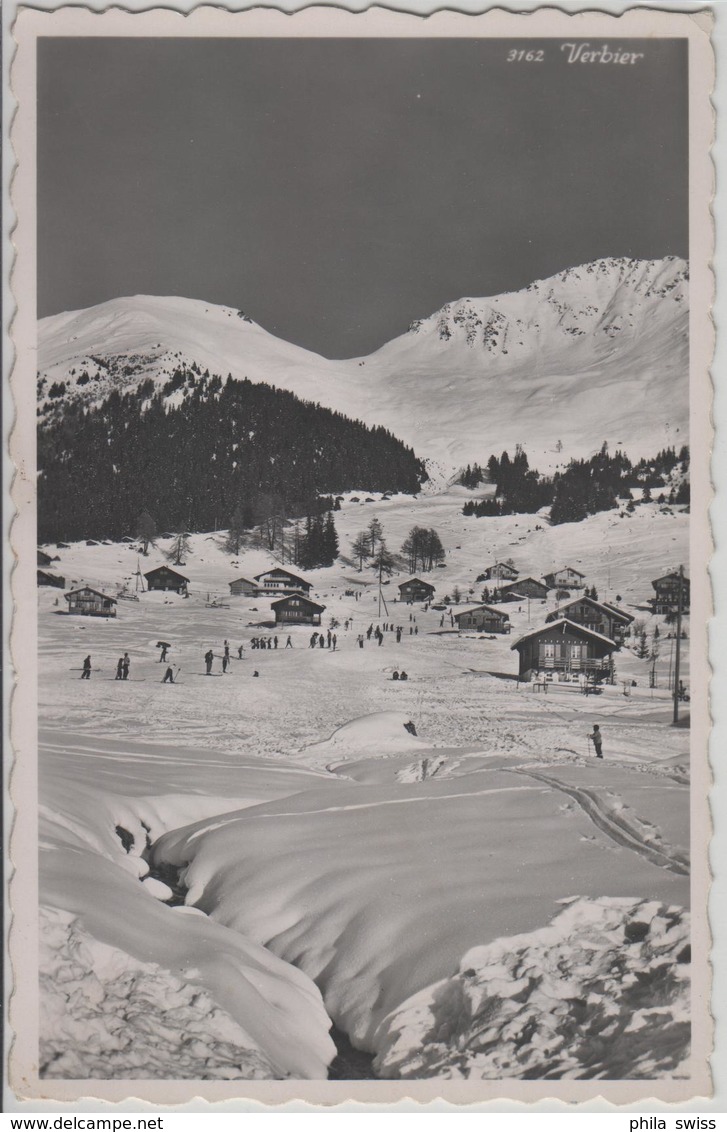 Verbier - Ski-Uebungshang, Animee Im Winter En Hiver - Photo: Perrochet - Autres & Non Classés