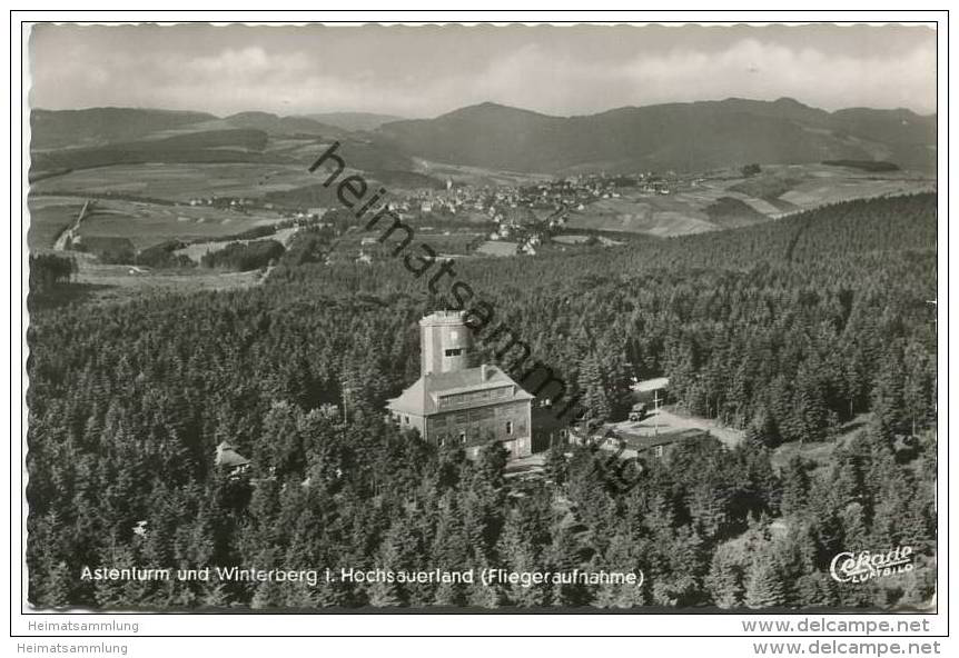 Astenturm Und Winterberg - Fliegeraufnahme - Foto-AK - Cramers Kunstanstalt Dortmund - Winterberg