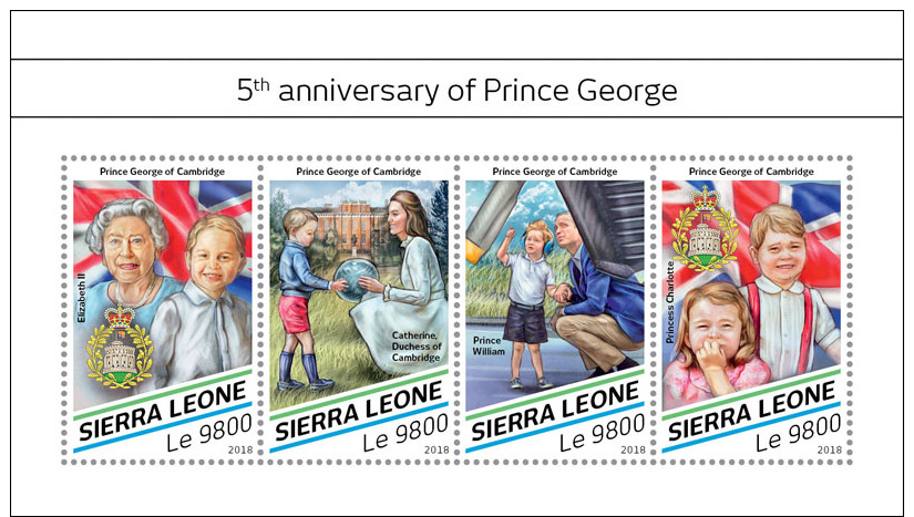Z08 IMPERF SRL18501a Sierra Leone 2018 Prince George MNH ** Postfrisch - Sierra Leone (1961-...)