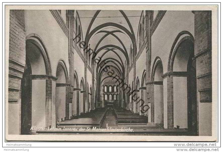 Kloster Lehnin - Inneres Der St. Marienklosterkirche - Verlag O. Habedank Brandenburg Havel 1930 - Rückseitig 750 Jahre - Lehnin