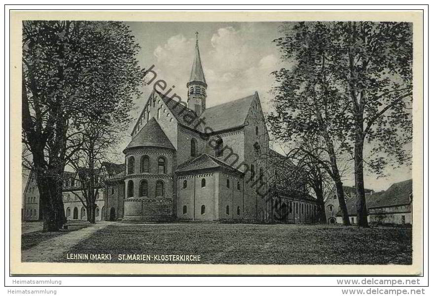 Kloster Lehnin - St. Marien-Klosterkirche - Verlag O. Habedank Brandenburg Havel 1930 - Rückseitig 750 Jahre Stempel - Lehnin