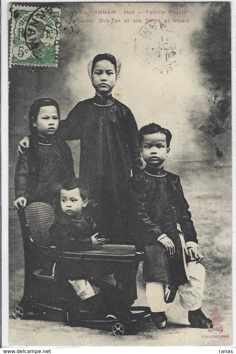 CPA ANNAM Indochine Asie Royalty Royauté Famille De L'Empereur Circulé - Vietnam