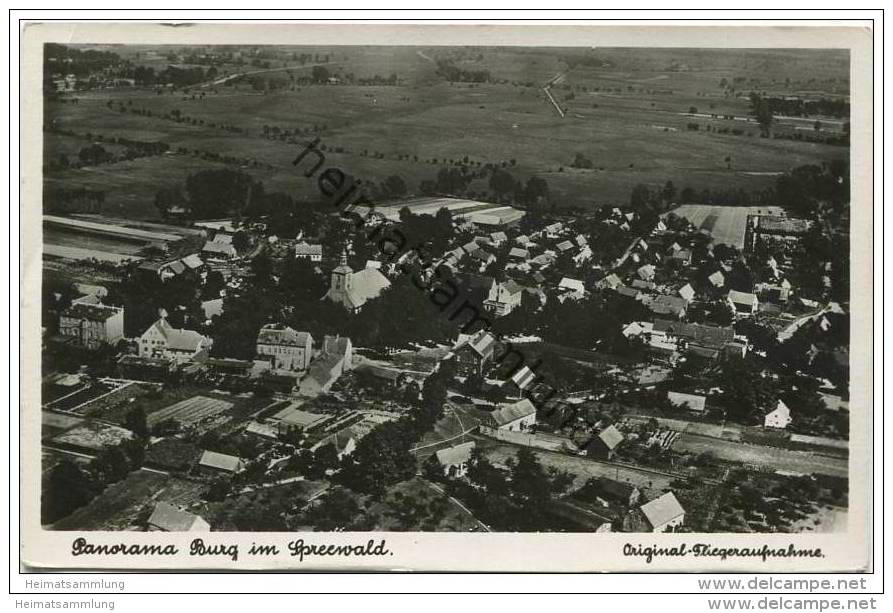 Burg Im Spreewald - Panorama - Fliegeraufnahme Foto-AK 30er Jahre - Verlag Max O'Brien Berlin - Burg (Spreewald)