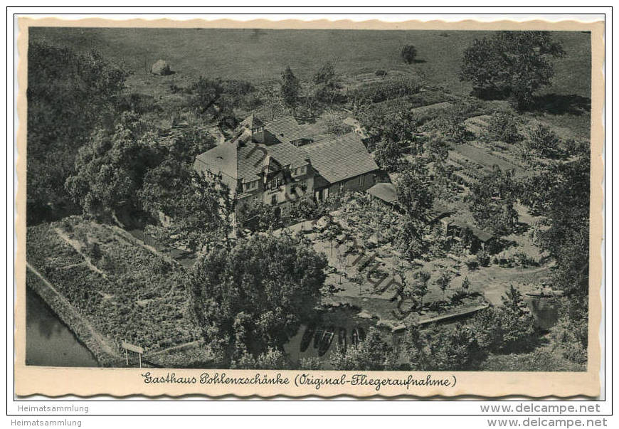 Lübbenau - Gasthaus Pohlenzschänke Im Spreewald - Fliegeraufnahme - Foto-AK 1942 - Verlag Max O'Brien Berlin - Luebbenau