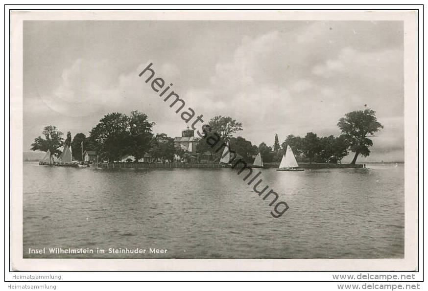 Insel Wilhelmstein Im Steinhuder Meer - Foto-AK - Verlag Photohaus Wiegele Steinhude Gel. 1954 - Autres & Non Classés