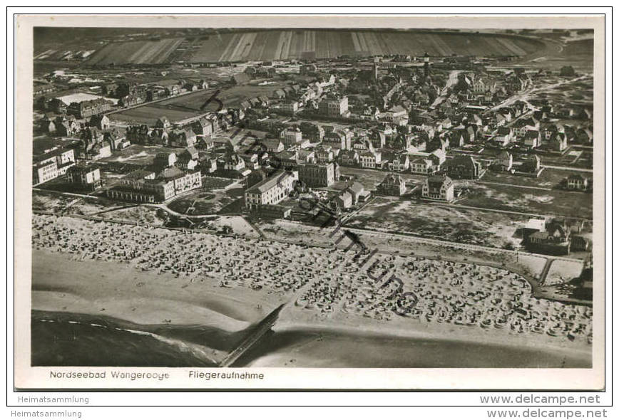 Wangerooge - Fliegeraufnahme - Foto-AK - Cramers Kunstanstalt KG Dortmund - Wangerooge
