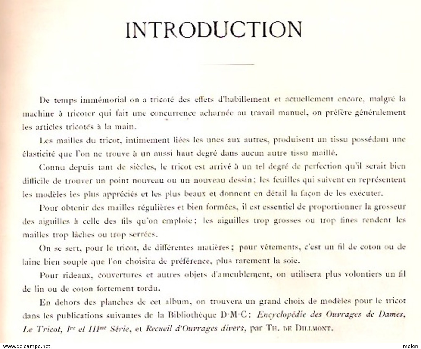 LE TRICOT 2me Série BIBLIOTHEQUE DMC Ca©1900 BRODERIE CROCHET D.M.C. Tricoter DENTELLE BREI BREIEN BREIWERK Knit Z653 - Other & Unclassified