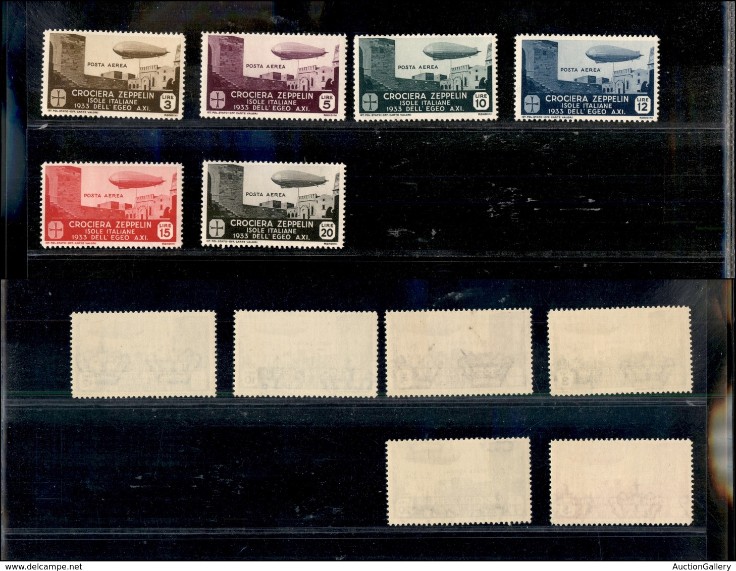 A17-319-A13-0583 COLONIE - EGEO - 1933 - Zeppelin (22/27 - Aerea) - Serie Completa - Gomma Integra (2.250) - Other & Unclassified