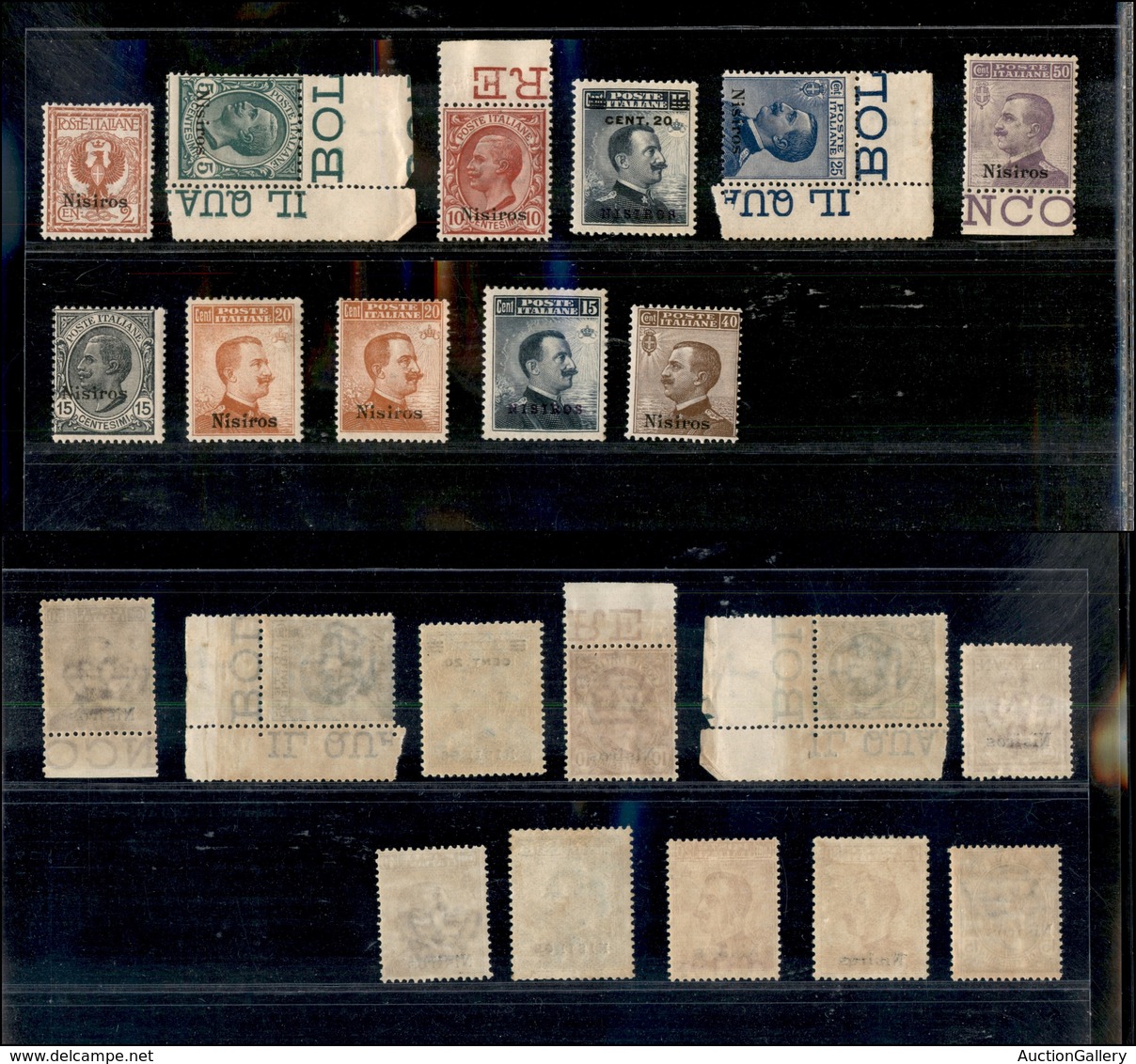 A17-323-A13-0589 COLONIE - EGEO - Nisiros - 1912/1922 - Soprastampati (1/11) - Emissione Completa - Gomma Integra (1.400 - Other & Unclassified