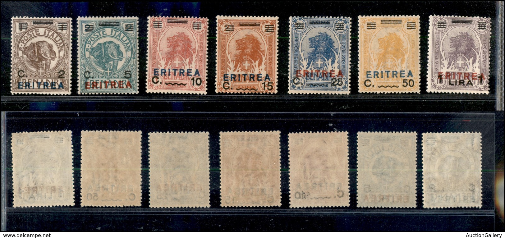 A17-330-A13-0606 COLONIE - ERITREA - 1924 - Soprastampati (80/86) - Serie Completa - Gomma Integra (250) - Other & Unclassified