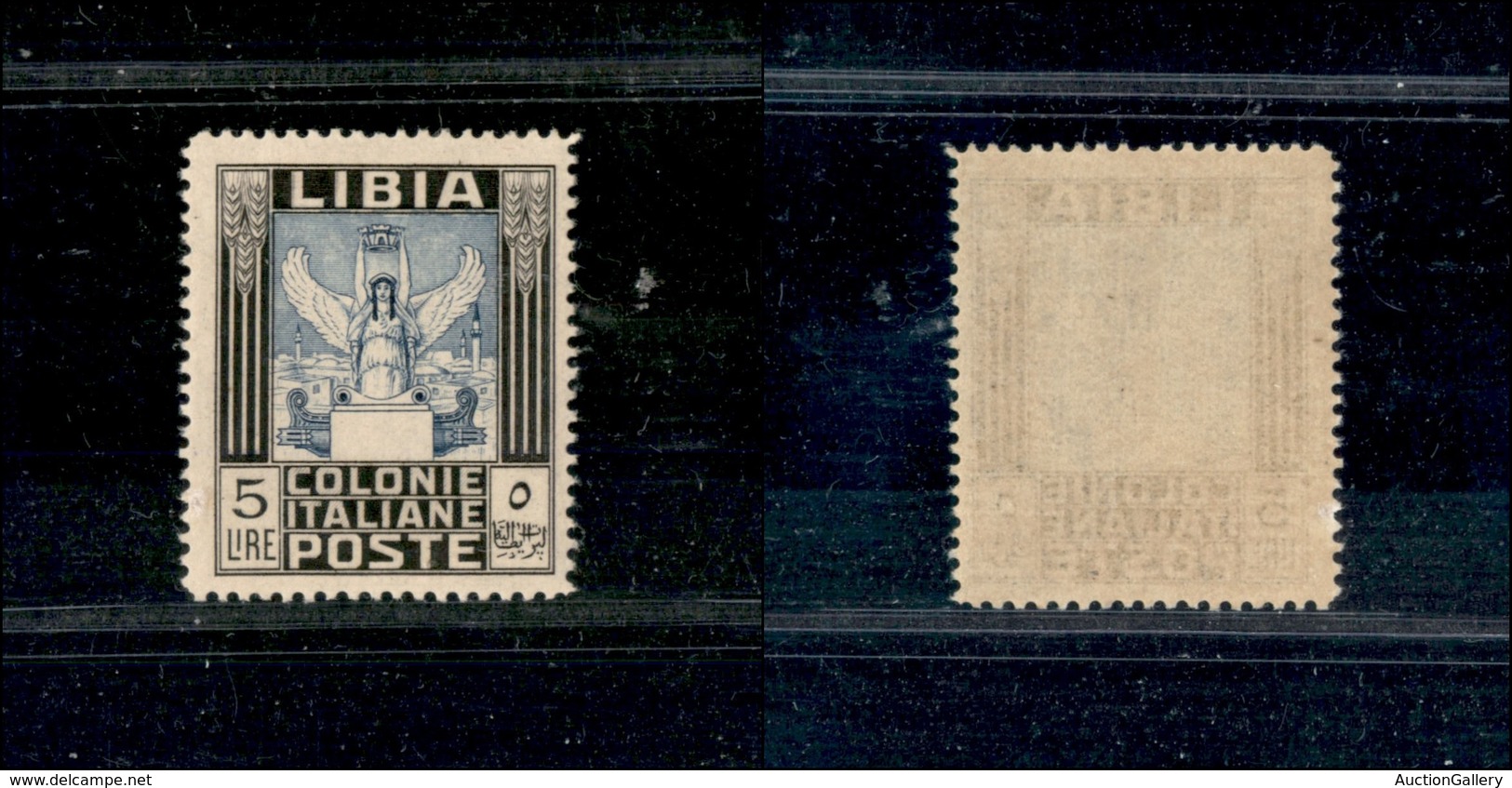 A17-336-A13-0676 COLONIE - LIBIA - 1940 - 5 Lire (163) - Gomma Integra (800) - Autres & Non Classés