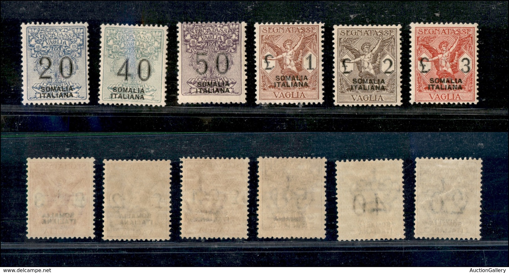 A17-356-A13-0740 COLONIE - SOMALIA - 1926 - Segnatasse Vaglia (7/12) - Serie Completa - Gomma Integra (550) - Other & Unclassified