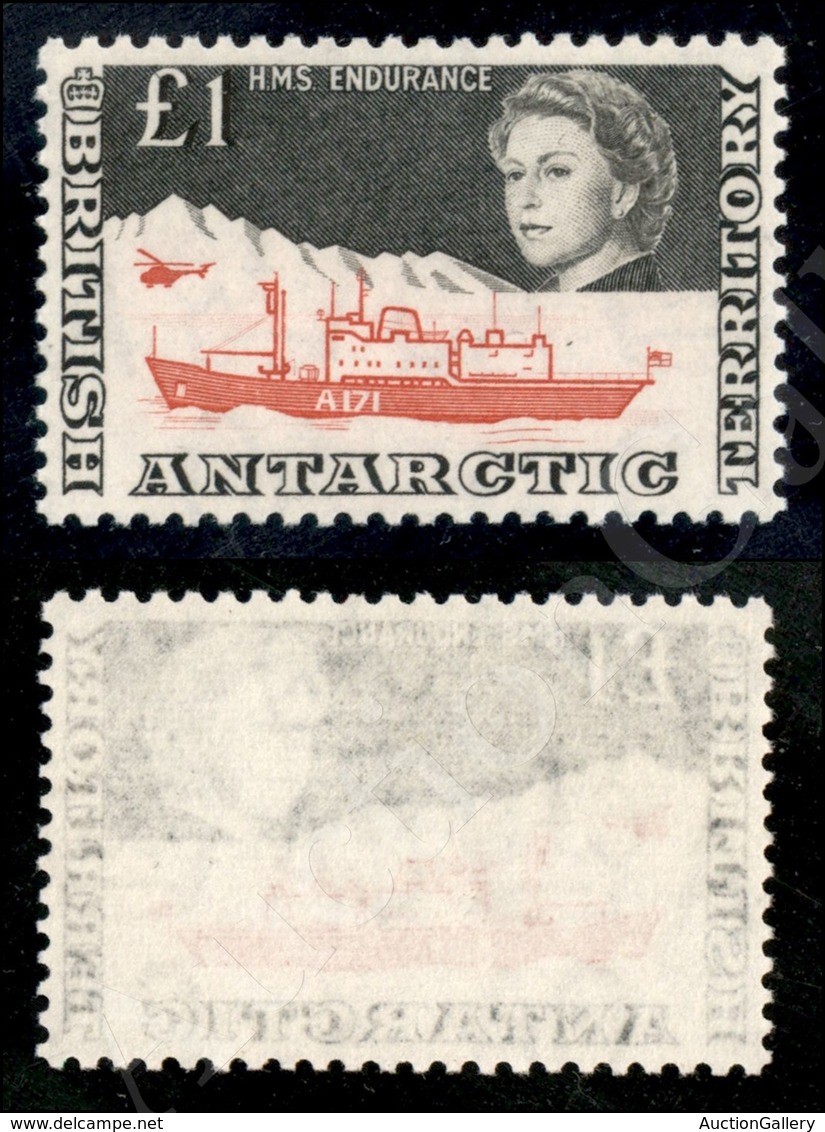 A17-274-A08-686 ESTERO - TERRITORI ANTARTICI - 1969 - 1 £ Ricerche In Antartide (24) - Gomma  Integra (250) - Other & Unclassified