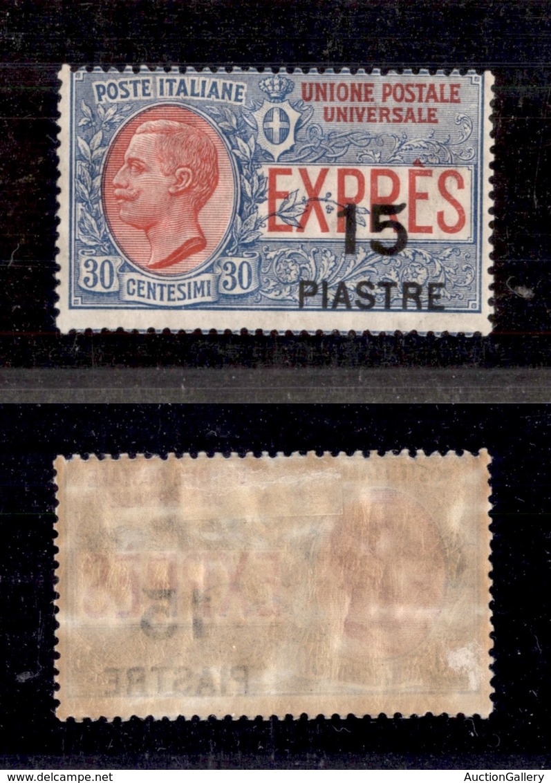 A17-369-A14-0576 LEVANTE - LEVANTE - Costantinopoli - 1922 - 15 Piastre Su 30 Cent Espresso (2) - Nuovo Con Gomma (650) - Other & Unclassified