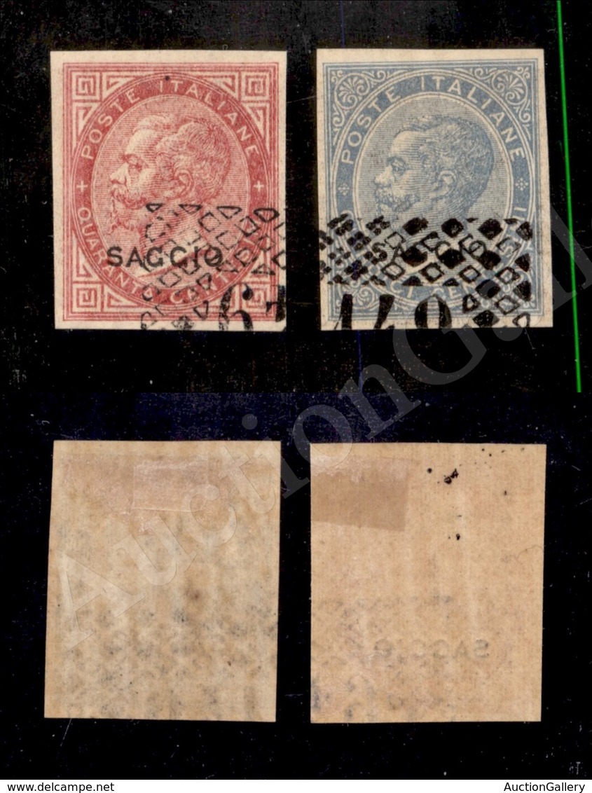 A17-011-A06-118 REGNO - 1863 - Annulli Sperimentali - 15 Cent (L18) + 40 Cent (L20) - Molto Belli - Otros & Sin Clasificación