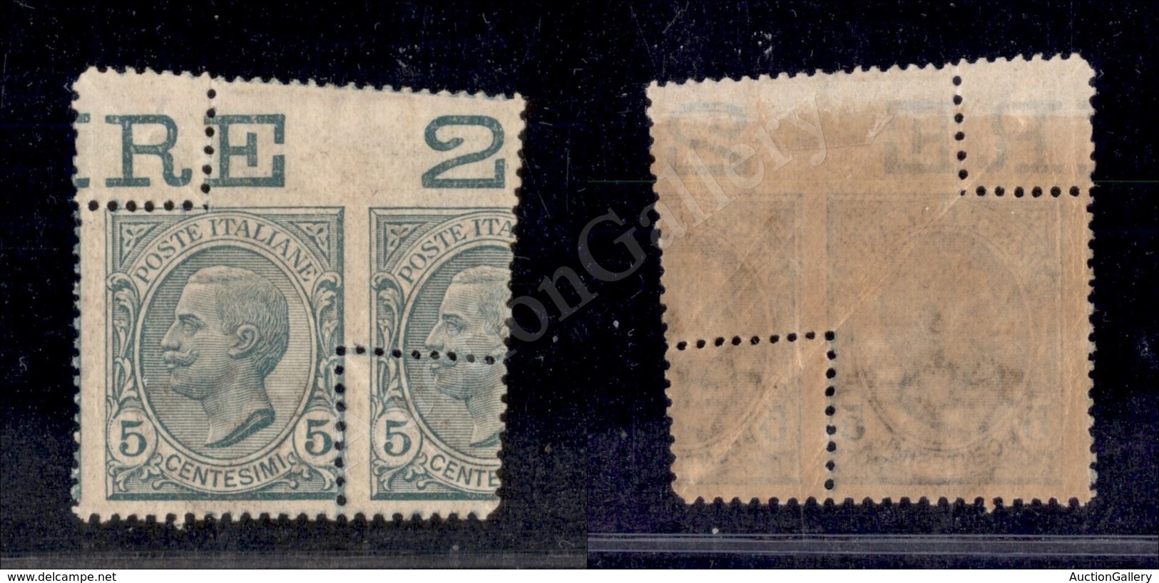 A17-020-A06-146 REGNO - 1906 - 5 Cent Leoni (81 Varietà) Con Dentellatura Spostata - Nuovo Con Gomma Integra - Non Catal - Other & Unclassified