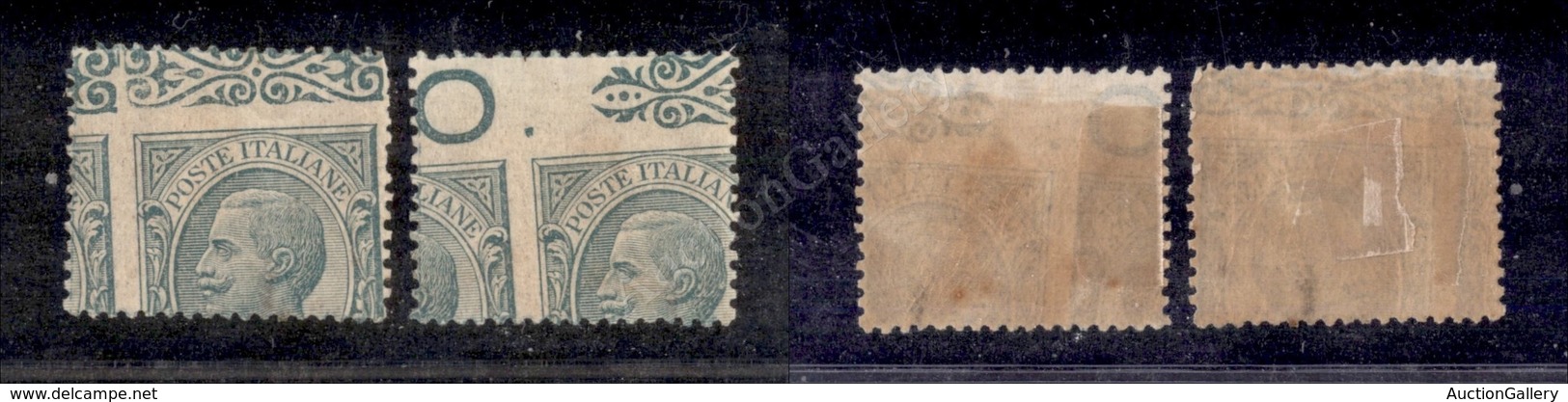 A17-023-A06-150 REGNO - 1906 - Dentellatura Ruotata - 5 Cent Leoni (81me) - Due Pezzi Con Spostamenti Diversi - Molto Be - Otros & Sin Clasificación