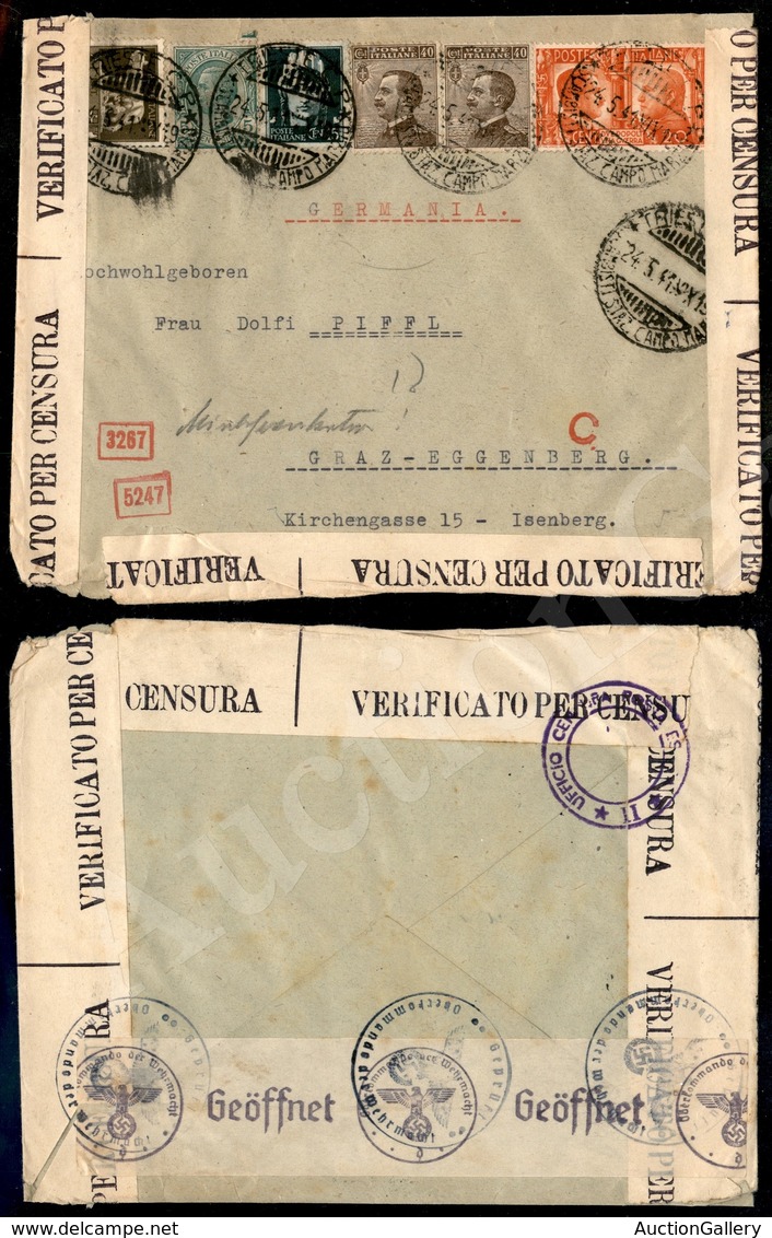 A17-039-A06-214 REGNO - Uso A Validità Scaduta - Leoni + Michetti (81 + 84) + Imperiale + Fratellanza D’Armi (243 + 252  - Otros & Sin Clasificación