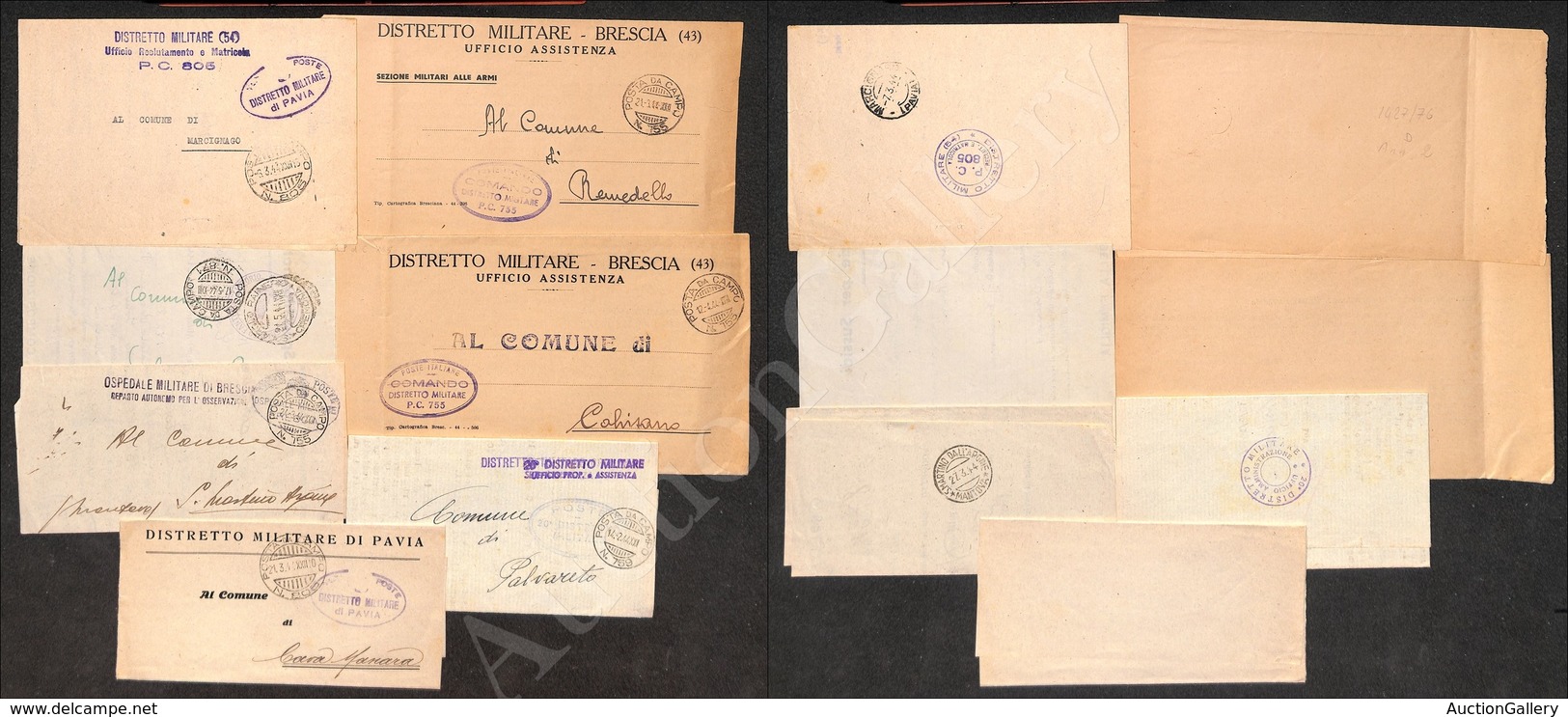 A17-166-A08-287 REPUBBLICA SOCIALE - Posta Da Campo - 1944 - Sette Pieghi In Franchigia Del Periodo (755 Tre + 759 + 805 - Other & Unclassified