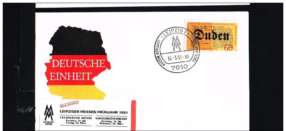 1991 - Germany Cover - Leipziger Messe Frühjahr 1991 [ED067] - Autres & Non Classés