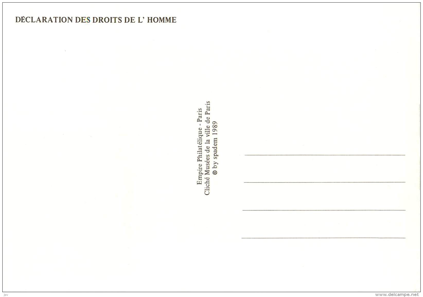 1er JOUR - VERSAILLES - LES 4 CARTES DECLARATION DES DROITS DE L'HOMME - - Versailles