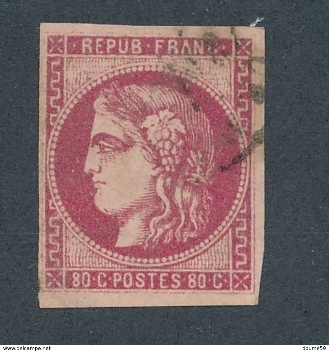 CD-38: FRANCE: Lot  Avec " BORDEAUX" N°49 Obl  Signé Brun - 1870 Emission De Bordeaux