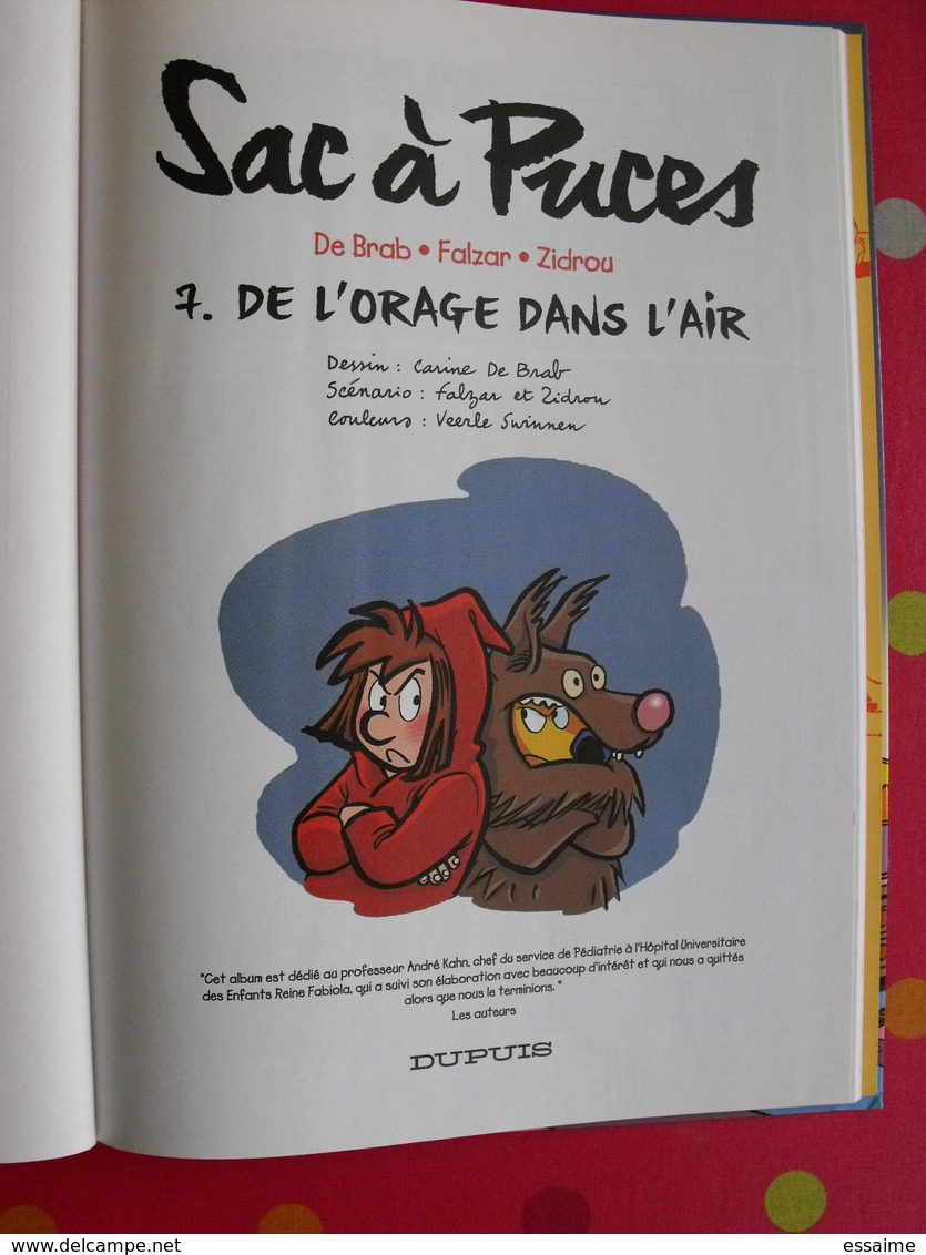 Sac à Puces 7.de L'orage Dans L'air. De Brab Falzar Zidrou. Dupuis 2005 - Other & Unclassified