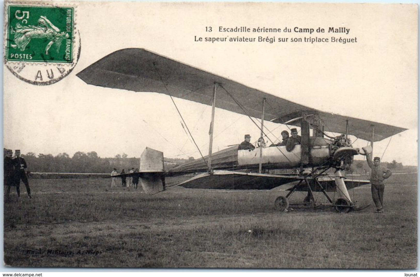 AVION - Aviateur - Le Sapeur Aviateur Brégi Sur Son Triplace Bréguet - Escadrille Aérienne Du Camp De Mailly - Aviateurs