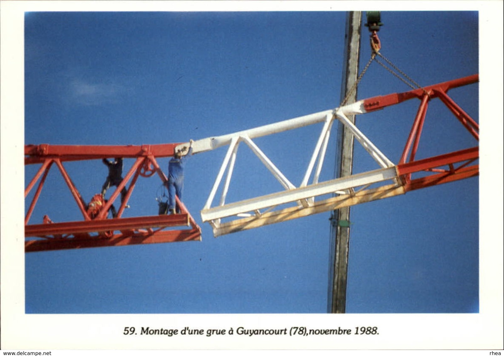 78 - GUYANCOURT - Montage D'une Grue - 1988 - Guyancourt