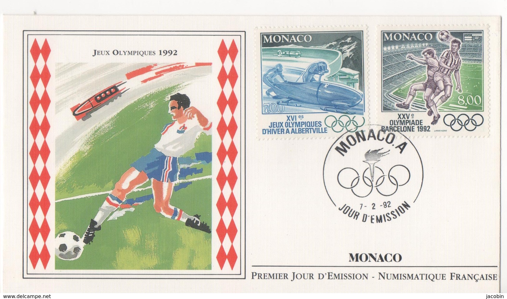 JEUX OLYMPIQUES 1992 - Covers & Documents