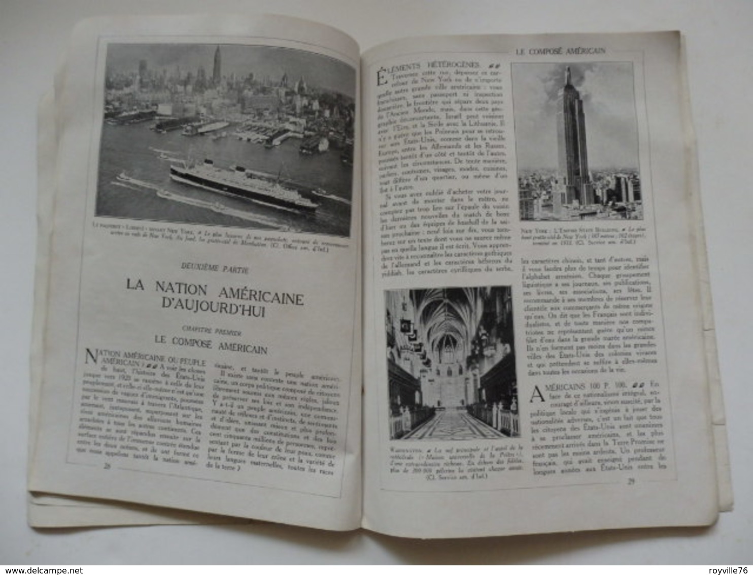 Encyclopédie Par L'image Sur Les Etats-Unis Par Hachette De 64 Pages - Other & Unclassified