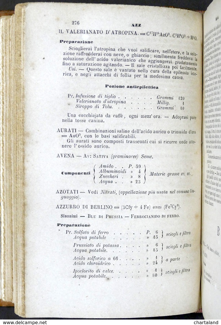 Farmaceutica Medicina G. Orosi - Manuale Dei Medicamenti Galenici E Chimici 1872 - Non Classificati