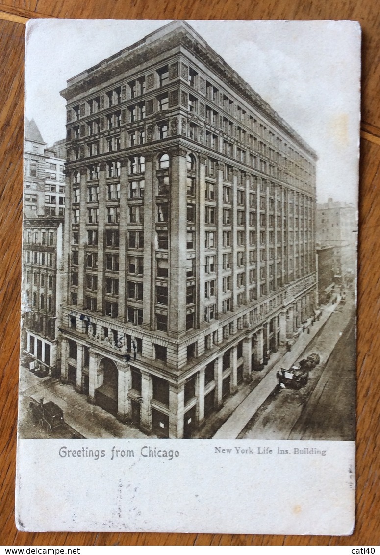 FROM CHICAGO NEW YORK LIFE INSURANCE BUILDING TO  PALERMO ITALY  1905 - Souvenirkaarten