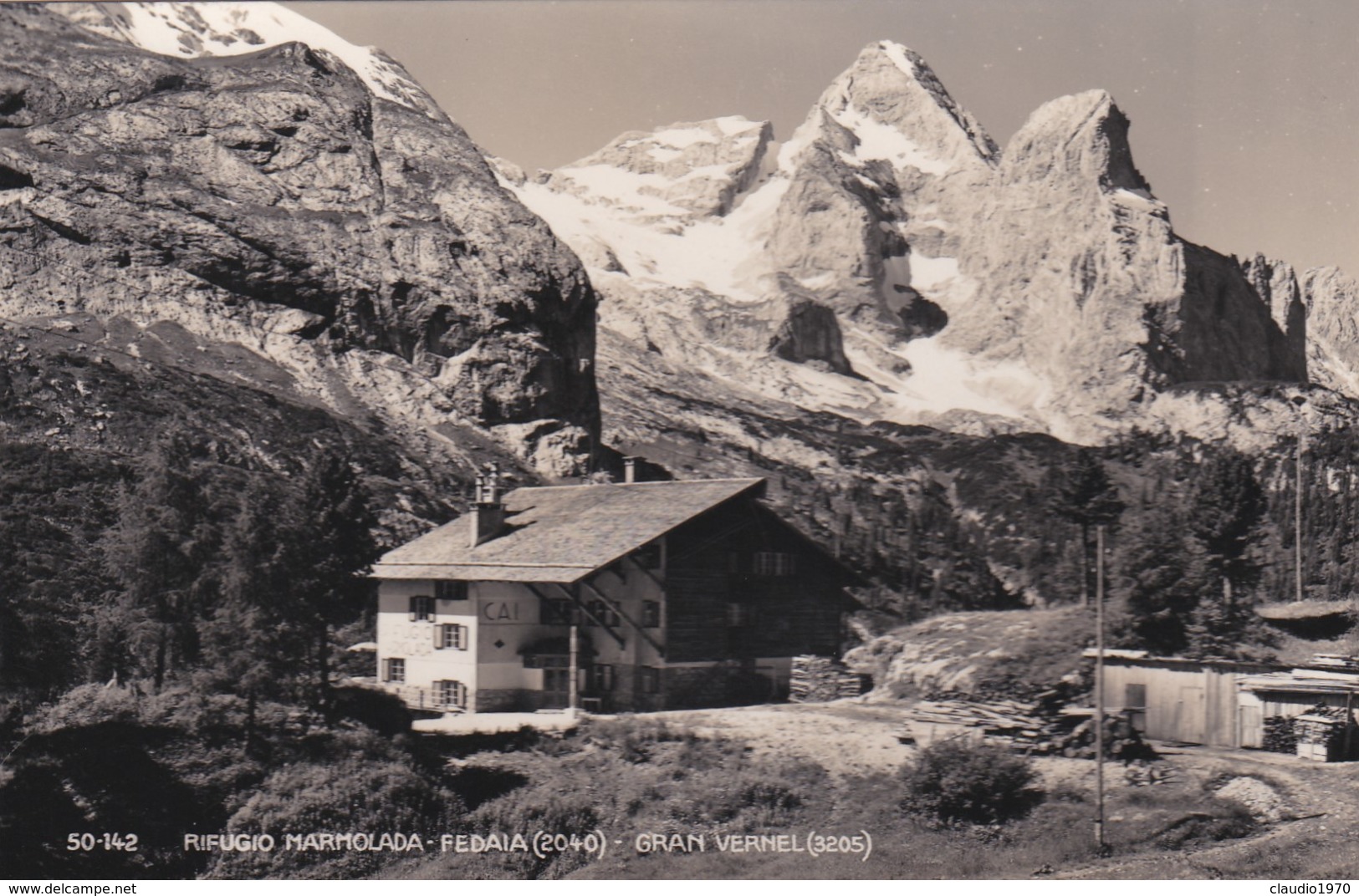 CARTOLINA - POSTCARD - TRENTO - RIFUGIO MARMOLADA - FEDAIA ( 2040 ) GRAN VERNEL 3205 - Trento