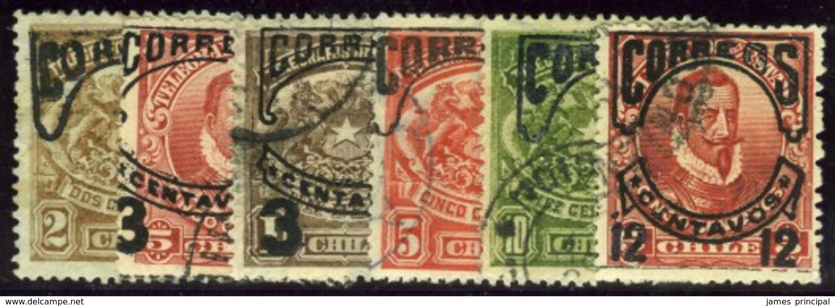 Chile. Sc #62-67. Used Set. - Chile