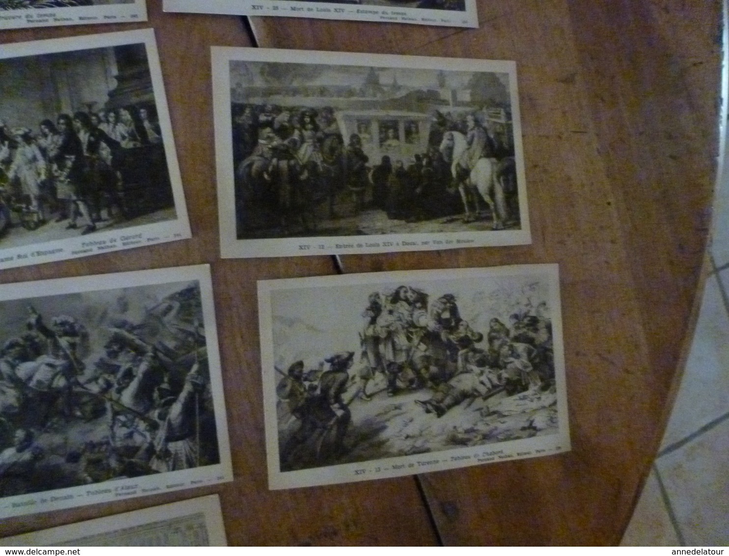 Lot de 19 Cartes Postales -->pour connaitre notre Histoire :LE REGNE DE LOUIS XIV  , par Alfred Carlier